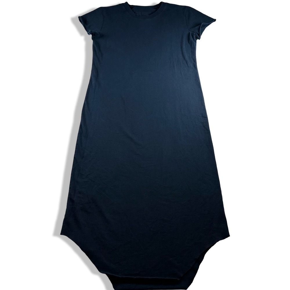 Frank & Eileen Tee Lab Black Charcoal Cotton Maxi T-Shirt Dress LAB419HJ Women M